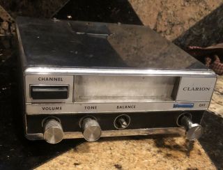 Vintage Clarion 8 - Track Car Stereo Player Pa 501 Under Dash W/ Plug Japan 12 V