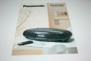 Panasonic Rx - Dt505 - Cd Radio Cassette Recorder - Info.  & Specs.  Only