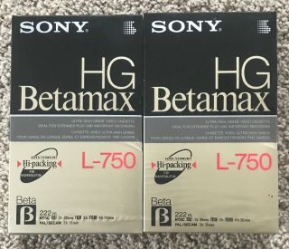2,  Sony Betamax Hg L - 750 Beta Tapes D