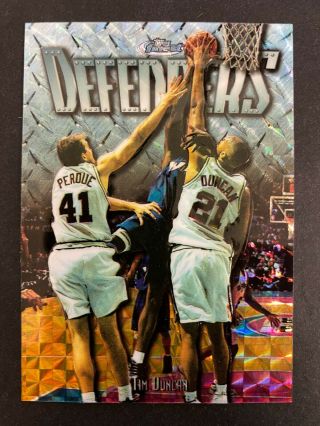 1997 - 98 Topps Finest Tim Duncan Silver Embossed Refractor Rc 147/263 