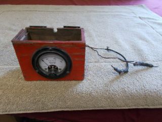 Vintage Triplet A.  C.  Volts Model 231 Tester Wood Box Gauge Meter Steampunk