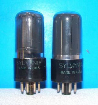 50l6gt Aa5 Sylvania Audio Vacuum Tubes 2 Valves Vintage Radio Amplifier