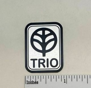 Trio Kenwood Speaker Badge Custom Made Aluminum Pair