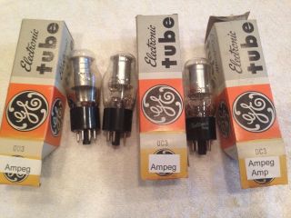 3 Ge Vacuum Tubes For Ampeg Amp 2 0c3 1 0d3 Nos General Electric