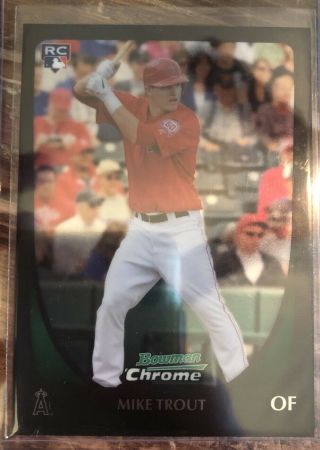 2011 Bowman Chrome Mike Trout 175 Rookie Rc Los Angeles Angels Hot