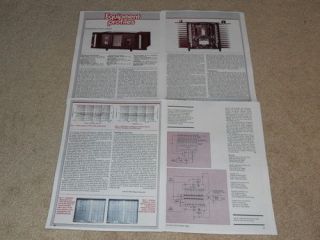 Threshold Stasis 3 Amplifier Review,  4 Pg,  1980,  Specs