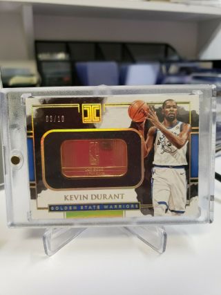 2017 - 18 Panini Impeccable Kevin Durant 1/2 Troy Ounce 14k Gold ’d 3/10 Warriors