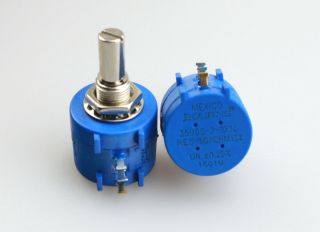 2 X Bourns 3590s - 2 - 203l 20k Ohm 10 Turn Wirewound Precision Potentiometer Pot