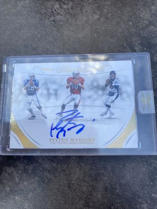 Peyton Manning Auto 2018 Flawless Autograph On Card Pro - Bowl Broncos Colts