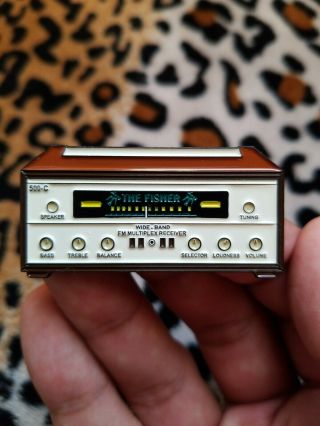 Fisher 500c Pin Badge Vintage Receiver (champagne)