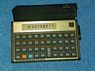 Vintage Gold Hewlett Packard Hp 12c Financial Calculator With Protective Sleeve
