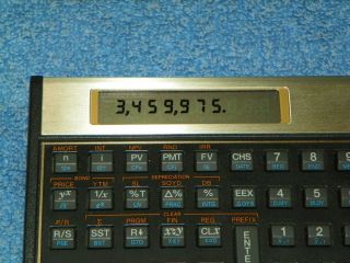 Vintage Gold Hewlett Packard HP 12C Financial Calculator with Protective Sleeve 3