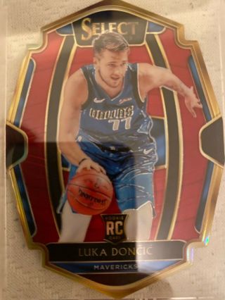 Luka Doncic Rc 2018 - 19 Panini Select Premier Level Die - Cut Red Prizm 006/175