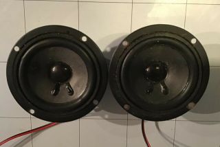Pair SONY Stereo Full Range Speakers 10W 4 Ohm 3.  5” Moutnt Holes 3.  25” Apart 2