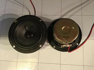 Pair SONY Stereo Full Range Speakers 10W 4 Ohm 3.  5” Moutnt Holes 3.  25” Apart 3