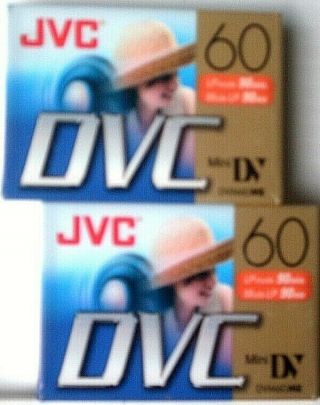 Digital Video Cassettes 2 Jvc Mini Dv 60 In Wrapper U.  S.
