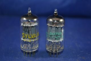 Nos/nib Strong Testing Sylvania Grey Plates 12ax7 Audio Vacuum Tubes