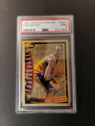 Kobe Bryant 1996 - 97 Topps Youthquake Yq15 Psa 9 Lakers Rookie Rc Low Pop
