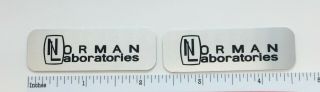 Norman Laboratories Labs Speaker Grill Badge Logo Silver Custom Made Aluminum