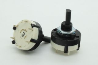 2 X Alpha 1 Pole 6 Position 1p6t Rotary Switch 20mm D Shaft Pc Mount 60° Angle