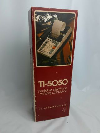 Vtg Texas Instruments Ti - 5050m Portable Electronic Printing Calculator - Read Desc