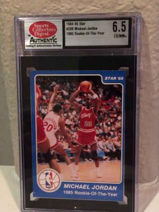 1984 - 85 Star 288 Michael Jordan - Rookie Of The Year - Sgc 6.  5