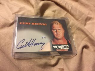 Rare 1998 Topps Wcw Nwo Mr Perfect Curt Hennig Autograph Authentic Signed Auto