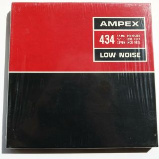 Ampex 434 Reel - To - Reel Blank Tape Vintage Nos 1200 - Ft 7 " Low Noise