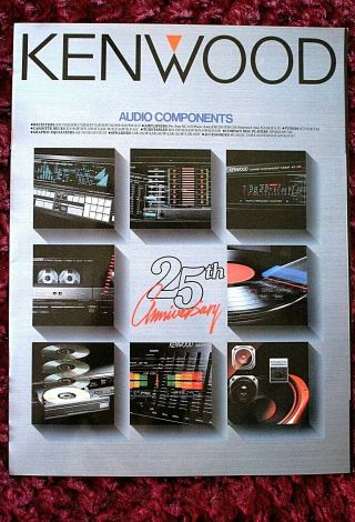 Kenwood Audio Components 25th Anniversary Brochure,  Receivers,  Amps,  Specs,  Vgc