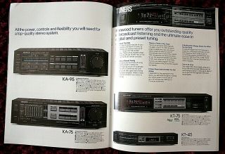 KENWOOD AUDIO COMPONENTS 25th Anniversary Brochure,  Receivers,  Amps,  Specs,  VGC 2
