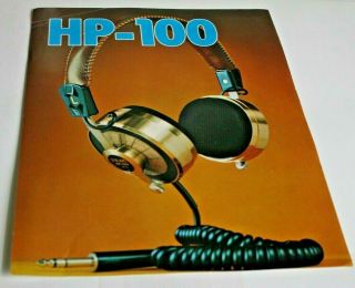 Teac Hp - 100 Stereo Headphones - Info.  & Specs.  Only - 1973