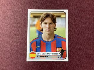 Lionel Messi Rookie Panini Champions Of Europe 2005 Football Sticker 74