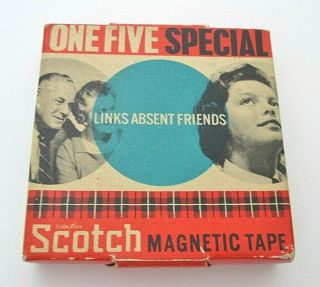 Vintage 3m Scotch One Five Special Magnetic Tape 3 " Spool Nib (1960s)