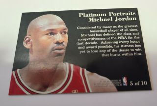 96/97 Fleer Metal Michael Jordan Platinum Portraits PSA 10? CHECK PICS. 2