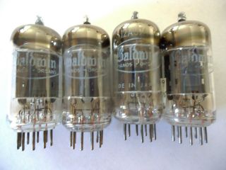 12au7a Quad Set Baldwin Organ Vacuum Tubes,  Guaranteed,  Made In Japan.