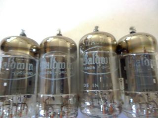 12AU7A quad set Baldwin organ vacuum tubes,  guaranteed,  Made in Japan. 2