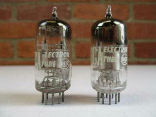 Rca 5879 Vacuum Tubes Code Matched Pair 3 Mica D Getter Tv - 7