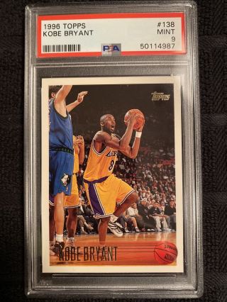 1996 - 97 Topps Kobe Bryant Rookie 138,  Psa 9,  Los Angeles Lakers