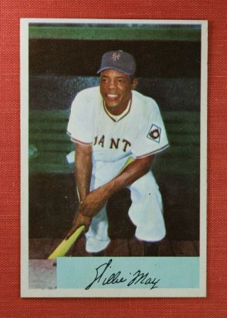 ∎ 1954 Bowman Baseball Card Willie Mays 89 Near - Card