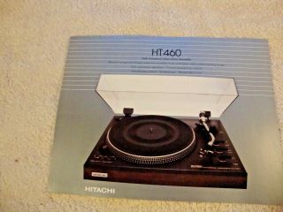 1970s Hitachi Ht460 Turntable 2 Sided Page Brochure Pamphlet