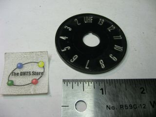 Tv Channel Selector Knob Dial Plate 1 - 7/8 " Dia 1/8 " Thick Plastic - Qty 1