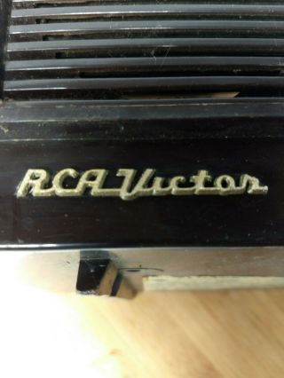 Vintage Gold - Tone Rca Victor Radio Metal Emblem Logo Part