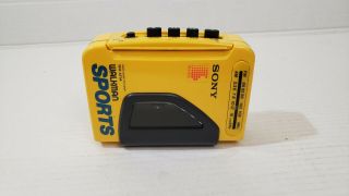Sony Walkman Sports Wm - Af54 Radio Cassette Player Yellow Missing Parts