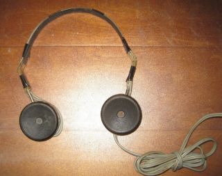 Antique Acme Trimm Headphone Headset For Crystal Set Radios Parts Or Restore