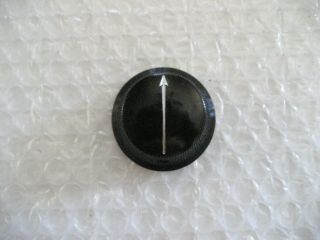1 X Vintage Bakelite 1.  5 Inch Control Knob With Arrow - 1/4 Inch Shaft - 1920s