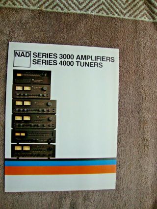 1978 Nad Acoustic Dimension Series 3000 4000 5 Page Brochure Pamphlet