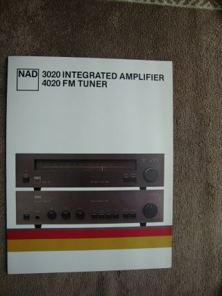 1979 Nad Acoustic Dimension 3020 Amp 4020 Tuner 5 Page Brochure Pamphlet
