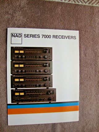 1978 Nad Acoustic Dimension Series 7000 Receivers 5 Page Brochure Pamphlet