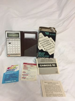Casio Ml - 90 Melody Clock Calculator With Box No
