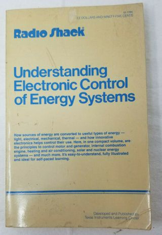 Understanding Electronic Control Of Energy Systems Radio Shack 62 - 1386